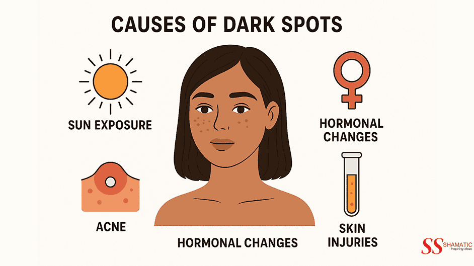Causes of dark spots on the face